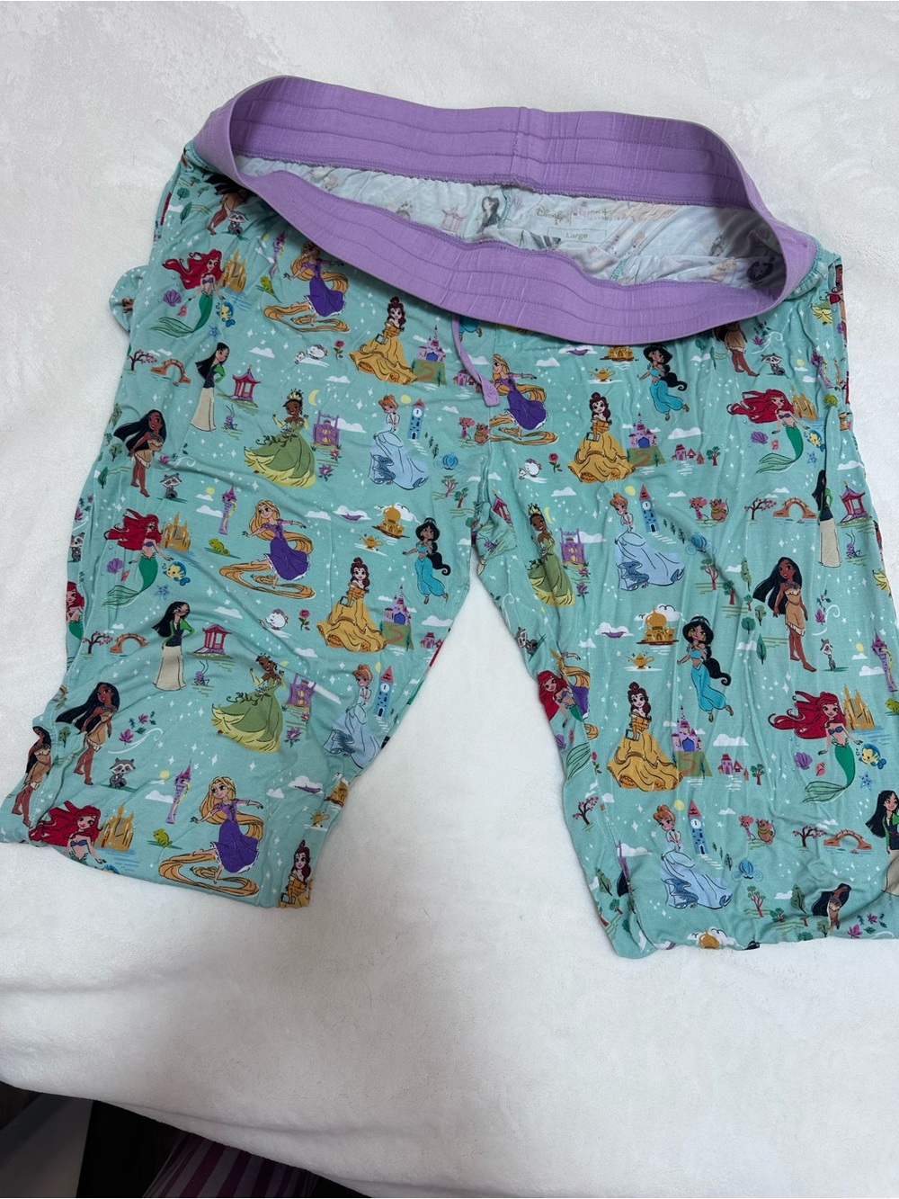 Little Sleepies Disney Princess Lunaluxe Bamboo Pajama Set Women’s Large - Picture 3 of 4